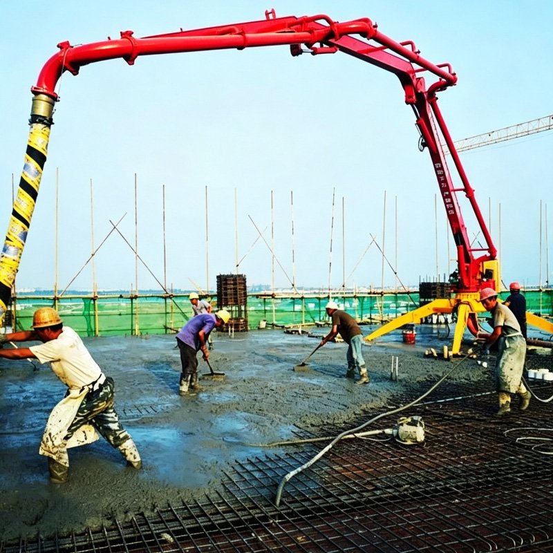 Concrete Hose in Concrete Pump