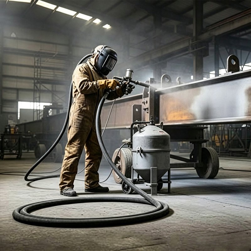 Steel Structure Sandblasting