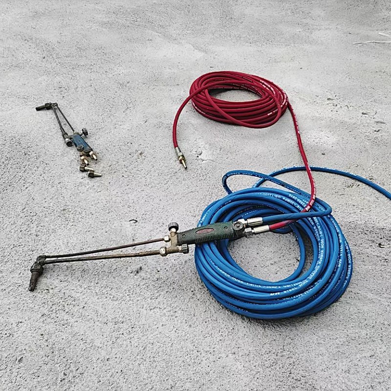 Welding Gas Hose in Outdoor Construction